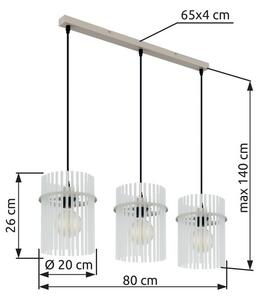 Závěsné svítidlo 3x E27 piesková IP20 GLOBO lighting GORLEY 15698-3HB