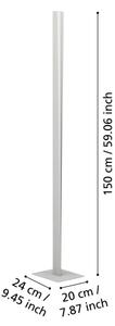 Eglo 901835-LED RGBW Stmí. stoj. lampa BOLOGNANO-Z LED/10,5W/230V+LED/15,2W šedá