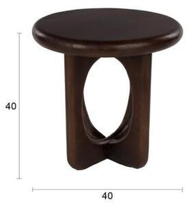 Housecraft Living Hnědý dřevěný odkládací stolek Jani ø 40 cm