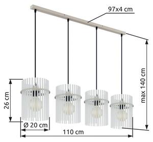 Závěsné svítidlo 4x E27 piesková IP20 GLOBO lighting GORLEY 15698-4HB