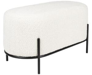 Housecraft Living Bílý bouclé taburet Boz 80 x 40 cm