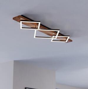 Eglo 901936 - LED Stropní svítidlo BOYA 2xLED/13W/230V + LED/16W černá/hnědá
