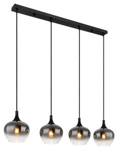 Závěsné svítidlo 4x E27 čierna, dymová IP20 GLOBO lighting MAXY 15548-4H