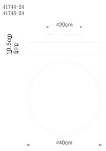 Globo 41744-24 - LED Stmívatelné stropní svítidlo WISS LED/24W/230V + DO