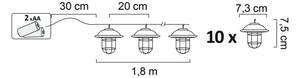 LED Venkovní dekorační osvětlení LOFT 10xLED/2xAA