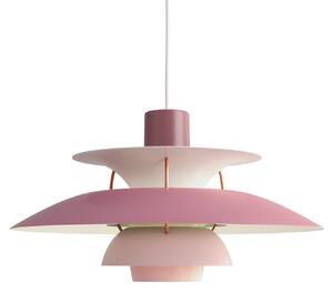 Závěsná svítidlo Louis Poulsen, PH 5, stmívatelné, Pudrová, Obývací pokoj, Kov, Design
