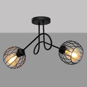 Přisazený lustr OXFORD 2xE27/15W/230V černá