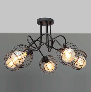 Přisazený lustr OXFORD 5xE27/15W/230V černá