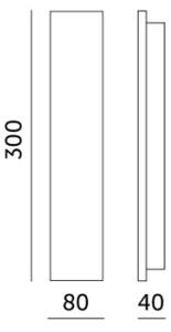 LED Venkovní nástěnné svítidlo MIRANA S LED/8W/230V 4000K IP44 30 cm černá