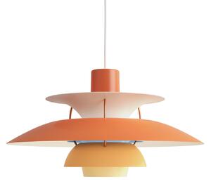 Závěsná svítidlo Louis Poulsen, PH 5, stmívatelné, Oranžová, Obývací pokoj, Kov, Design