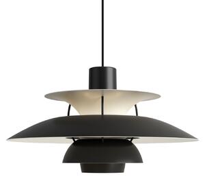 Závěsná svítidlo Louis Poulsen, PH 5, stmívatelné, Černá, Obývací pokoj, Kov, Design