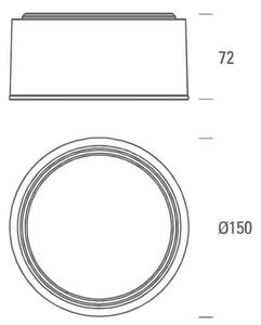 LED2 - LED Stropní svítidlo BUTTON LED/17W/230V antracit