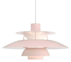 Závěsná svítidlo Louis Poulsen, PH 5, stmívatelné, Pudrová, Obývací pokoj, Kov, Design