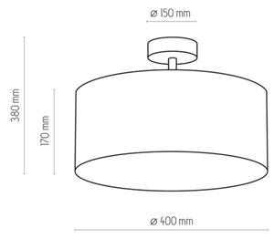 Lustr na tyči RONDO 4xE27/15W/230V pr. 40 cm béžová