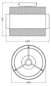 Osram - Stropní svítidlo DECOR HORNET 1xE27/10W/230V pr. 30 cm černá/zlatá