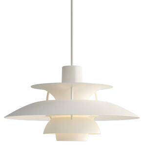 Závěsná svítidlo Louis Poulsen, PH 5 Mini, stmívatelné, Bílá, Obývací pokoj, Kov, Design