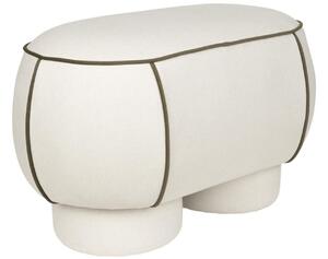 White Label Bílá čalouněná lavice MARINA 78 cm