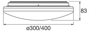 Osram-LED Koup stropní svítidlo se senz ORBIS LED/15,5W/230V pr. 30 cm IP44 bílá