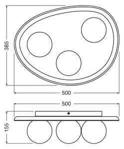 Osram - Stropní svítidlo WOOD NEST 3xG9/5W/230V kaučukovník