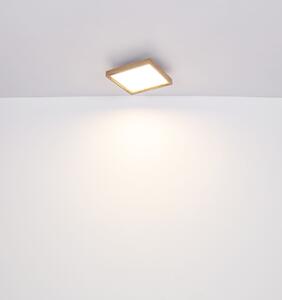 GLOBO Stropní LED osvětlení CINDERELLA, 12W, teplá bílá-studená bílá, čtvercové, hnědé 41595D1