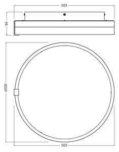Osram - LED Stropní svítidlo DECOR CIRCLE LED/32W/230V pr. 50 cm černá/bílá