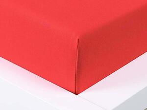 XPOSE® Jersey prostěradlo Exclusive - červené 120x200 cm