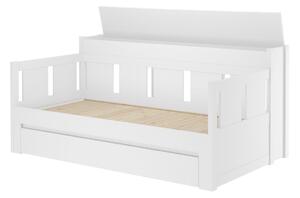 Rozkládací postel Relax s úložným boxem na matrace - bílá - masiv borovice Bílá 90x200/180x200 cm