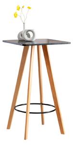 Barový stůl Mijas natura, hranatý ~ v105 x 60 x 60 cm - Černá