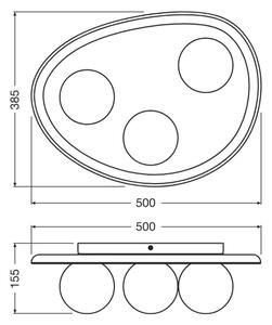 Osram - Stropní svítidlo ACACIA NEST 3xG9/5W/230V akácie