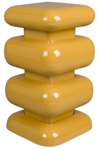 Dutchbone Žlutý kovový odkládací stolek STUBBY 49 cm