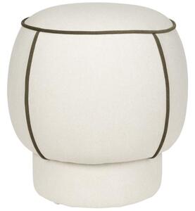 White Label Bílý čalouněný taburet MARINA 48 cm