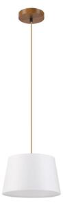 Lustr na lanku AIDA 1xE27/60W/230V pr. 25 cm dub/hnědá/bílá