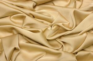 Saténové umělé hedvábí | Silky Armani - Zlato béžová