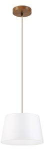Lustr na lanku AIDA 1xE27/60W/230V pr. 25 cm dub/hnědá/bílá