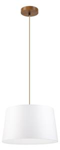 Lustr na lanku AIDA 1xE27/60W/230V pr. 35 cm dub/hnědá/bílá