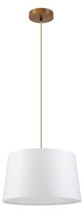 Lustr na lanku AIDA 1xE27/60W/230V pr. 35 cm dub/hnědá/bílá