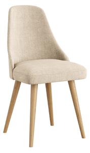Čalouněná židle béžová s dřevěnými nohami M03 Bresso