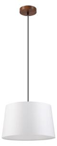 Lustr na lanku AIDA 1xE27/60W/230V pr. 35 cm dub/ořech/bílá