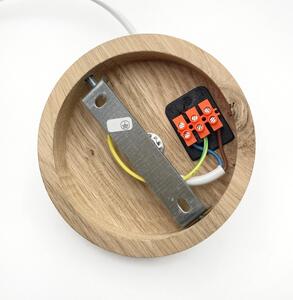 Lustr na lanku AIDA 1xE27/60W/230V pr. 35 cm dub/bílá