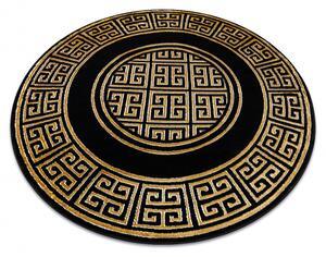 Dywany Luszczow Kusový koberec, kulatý GLOSS 6776 86, rám, řecký černý / zlato Rozměr koberce: 150 cm KRUH