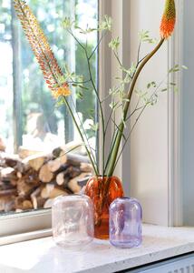 &klevering Skleněná váza Bubble tvarovaná fialová 14cm