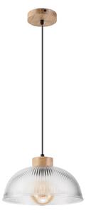 Lustr na lanku PIA 1xE27/60W/230V pr. 30 cm dub