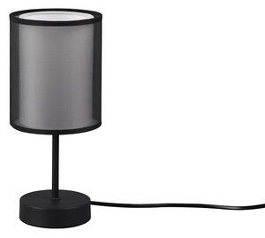 Trio Leuchten 511400132 BURTON - Stolní moderní lampa v černé barvě s dvojtým stínidlem, 1 x E14, 28cm (Moderní stolní svítidlo s vypínačem na kabelu)