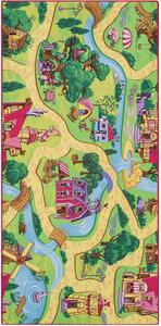 Breno Kusový koberec FAIRY TALE 27 - pohádková silnice, 95x200 cm, Vícebarevné