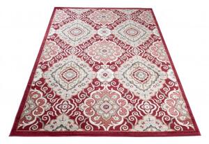 Makro Abra Kusový koberec klasický DUBAI T604A červený Rozměr: 140x200 cm