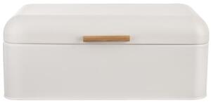 Orion Chlebník, plechový, box na pečivo, bílý s dřevěným madlem WHITELINE