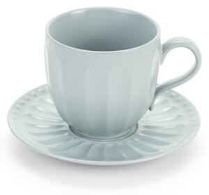 Šálek s podšálkem Pastelově modrý 310 ml