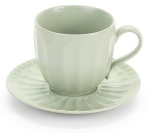 Šálek s podšálkem Pastelově zelená 310 ml