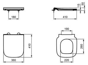 Ideal Standard i.Life S WC sedátko ultra ploché se SoftClose, bílá T532901