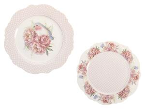 Sada dvou porcelánových talířů Pivoňky 20 cm